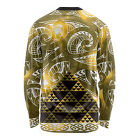Matariki New Zealand Long Sleeve Shirt NZ Niho Taniwha Maori New Year Yellow Galaxy