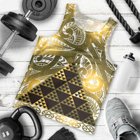 Matariki New Zealand Men Tank Top NZ Niho Taniwha Maori New Year Yellow Galaxy