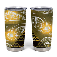 Matariki New Zealand Tumbler Cup NZ Niho Taniwha Maori New Year Yellow Galaxy LT14 Yellow - Polynesian Pride