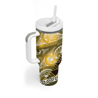 Matariki New Zealand Tumbler With Handle NZ Niho Taniwha Maori New Year Yellow Galaxy