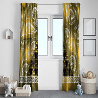 Matariki New Zealand Window Curtain NZ Niho Taniwha Maori New Year Yellow Galaxy