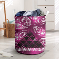 Matariki New Zealand Laundry Basket NZ Niho Taniwha Maori New Year Pink Galaxy