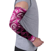 Matariki New Zealand Arm Sleeves NZ Niho Taniwha Maori New Year Pink Galaxy LT14 - Polynesian Pride