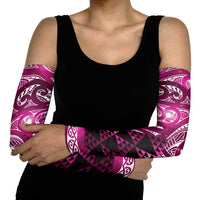 Matariki New Zealand Arm Sleeves NZ Niho Taniwha Maori New Year Pink Galaxy LT14 - Polynesian Pride