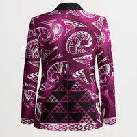 Matariki New Zealand Blazer NZ Niho Taniwha Maori New Year Pink Galaxy