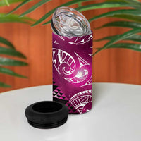 Matariki New Zealand 4 in 1 Can Cooler Tumbler NZ Niho Taniwha Maori New Year Pink Galaxy