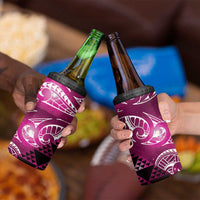 Matariki New Zealand 4 in 1 Can Cooler Tumbler NZ Niho Taniwha Maori New Year Pink Galaxy