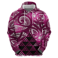 Matariki New Zealand Hoodie NZ Niho Taniwha Maori New Year Pink Galaxy