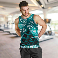 Matariki New Zealand Men Tank Top NZ Niho Taniwha Maori New Year Cyan Galaxy