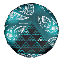 Matariki New Zealand Spare Tire Cover NZ Niho Taniwha Maori New Year Cyan Galaxy