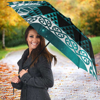Matariki New Zealand Umbrella NZ Niho Taniwha Maori New Year Cyan Galaxy