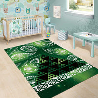 Matariki New Zealand Area Rug NZ Niho Taniwha Maori New Year Green Galaxy LT14 - Polynesian Pride