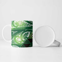 Matariki New Zealand Ceramic Mug NZ Niho Taniwha Maori New Year Green Galaxy