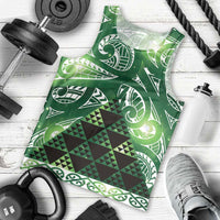 Matariki New Zealand Men Tank Top NZ Niho Taniwha Maori New Year Green Galaxy