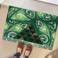 Matariki New Zealand Rubber Doormat NZ Niho Taniwha Maori New Year Green Galaxy LT14 - Polynesian Pride