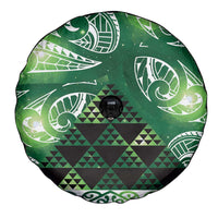 Matariki New Zealand Spare Tire Cover NZ Niho Taniwha Maori New Year Green Galaxy