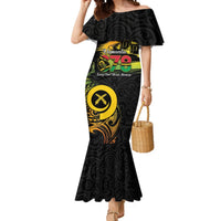 Personalised Vanuatu 678 Mermaid Dress Proud To Be A Ni-Van LT14 Women Black - Polynesian Pride