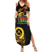 Personalised Vanuatu 678 Summer Maxi Dress Proud To Be A Ni-Van LT14 Women Black - Polynesian Pride