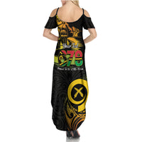 Personalised Vanuatu 678 Summer Maxi Dress Proud To Be A Ni-Van LT14 - Polynesian Pride