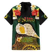 Vanuatu Triton's Trumpet Hawaiian Shirt Tropical Flowers Vanuatuan Map LT14 - Polynesian Pride
