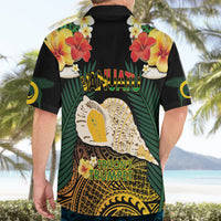 Vanuatu Triton's Trumpet Hawaiian Shirt Tropical Flowers Vanuatuan Map LT14 - Polynesian Pride