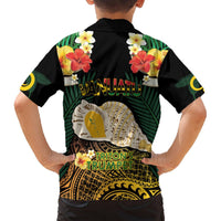 Vanuatu Triton's Trumpet Hawaiian Shirt Tropical Flowers Vanuatuan Map LT14 - Polynesian Pride