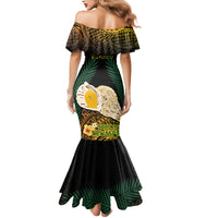 Vanuatu Triton's Trumpet Mermaid Dress Tropical Flowers Vanuatuan Map LT14 - Polynesian Pride