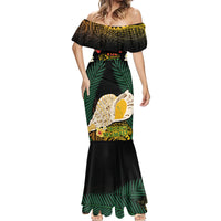 Vanuatu Triton's Trumpet Mermaid Dress Tropical Flowers Vanuatuan Map LT14 - Polynesian Pride