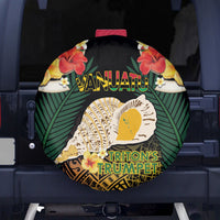 Vanuatu Triton's Trumpet Spare Tire Cover Tropical Flowers Vanuatuan Map