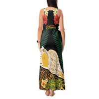 Vanuatu Triton's Trumpet Tank Maxi Dress Tropical Flowers Vanuatuan Map LT14 - Polynesian Pride