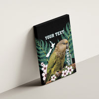Personalised New Zealand Kakapo Canvas Wall Art Aotearoa Fern With Manuka