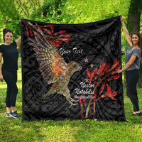 Personalised New Zealand Kea Quilt Nestor Notabilis With Harakeke Maori Pattern LT14 - Polynesian Pride