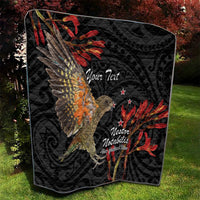 Personalised New Zealand Kea Quilt Nestor Notabilis With Harakeke Maori Pattern LT14 - Polynesian Pride