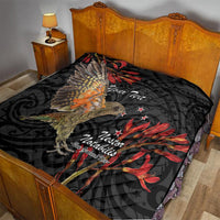 Personalised New Zealand Kea Quilt Nestor Notabilis With Harakeke Maori Pattern LT14 - Polynesian Pride