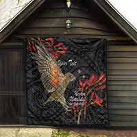 Personalised New Zealand Kea Quilt Nestor Notabilis With Harakeke Maori Pattern LT14 - Polynesian Pride