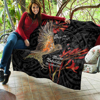 Personalised New Zealand Kea Quilt Nestor Notabilis With Harakeke Maori Pattern LT14 - Polynesian Pride