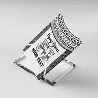 Custom Fiji Tapa Rugby Canvas Wall Art Flying Fijian Black And White Version