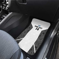 Custom Fiji Tapa Rugby Car Mats Flying Fijian Black And White Version