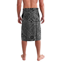Custom Fiji Tapa Rugby Lavalava Flying Fijian Black And White Version