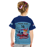 Personalised Fiji Football Kid T Shirt Fijian Tapa Pattern Sporty Style LT14 - Polynesian Pride