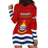 Kiribati Football Hoodie Dress Polynesian Pattern Mix Kiribatian Flag LT14 - Polynesian Pride