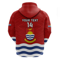 Custom Kiribati Football Hoodie Polynesian Pattern Mix Kiribatian Flag LT14 - Polynesian Pride