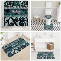 Kia Ora New Zealand Bathroom Set Aotearoa Proud Maori Paua Shell Silver Fern LT14 - Polynesian Pride