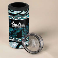 Kia Ora New Zealand 4 in 1 Can Cooler Tumbler Aotearoa Proud Maori Paua Shell Silver Fern - Polynesian Pride