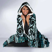Kia Ora New Zealand Hooded Blanket Aotearoa Proud Maori Paua Shell Silver Fern - Polynesian Pride