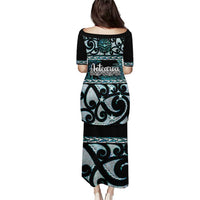 Kia Ora New Zealand Puletasi Aotearoa Proud Maori Paua Shell Silver Fern - Polynesian Pride