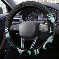 Kia Ora New Zealand Steering Wheel Cover Aotearoa Proud Maori Paua Shell Silver Fern - Polynesian Pride