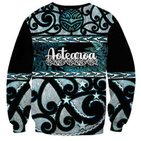 Kia Ora New Zealand Sweatshirt Aotearoa Proud Maori Paua Shell Silver Fern - Polynesian Pride