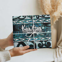 Kia Ora New Zealand Wrapping Paper Aotearoa Proud Maori Paua Shell Silver Fern - Polynesian Pride