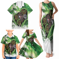 Piwakawaka New Zealand Christmas In July Family Matching Tank Maxi Dress and Hawaiian Shirt NZ Aroha Koru Fern Marble Vibes LT14 - Polynesian Pride